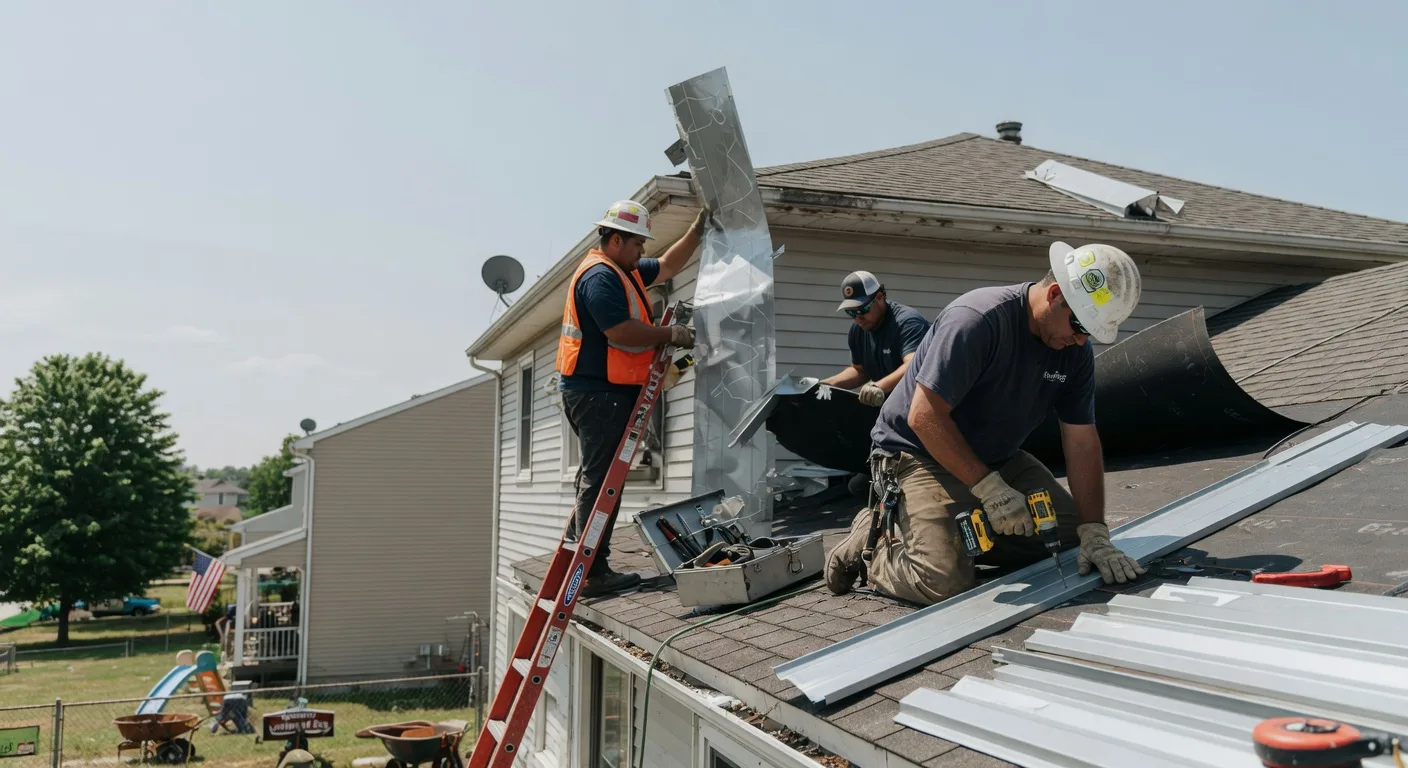Storm Damage Metal Roof Repair in Burrillville, RI